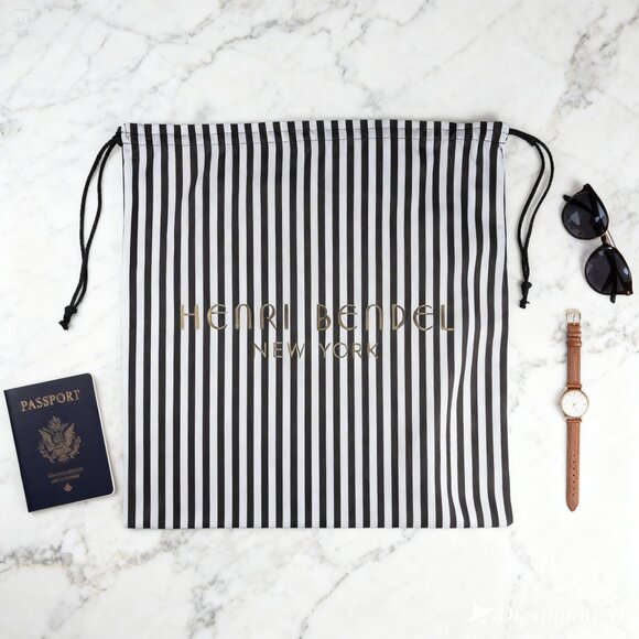 Henri Bendel New York Striped Drawstring Dust Bag - Picture 6 of 9